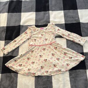 Disney Minnie Mouse Cream Pink Floral Dress